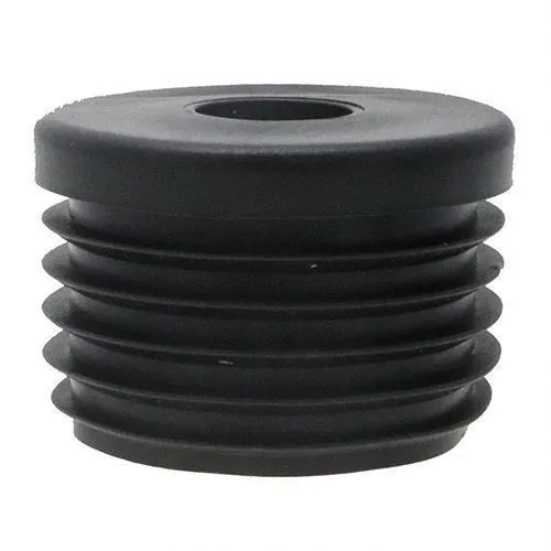 40mm Round Threaded Tube Insert (M10 Thread) - 1-1.5mm Wall | Black LDPE