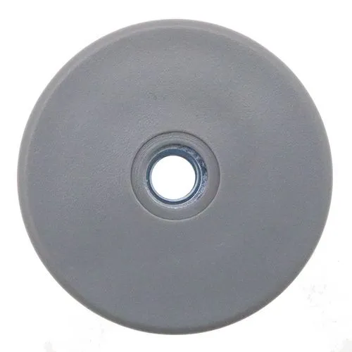 50mm Round Threaded Tube Insert (M8 Thread) - 1-1.5mm Wall | Grey LDPE