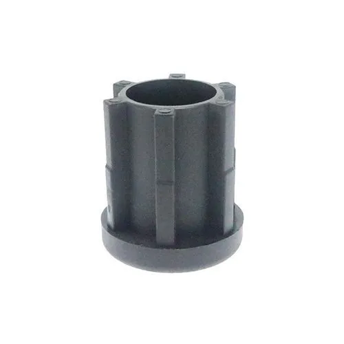30mm Round Brass Threaded Tube Insert (M10 Thread) - 1mm Wall | Black Nylon