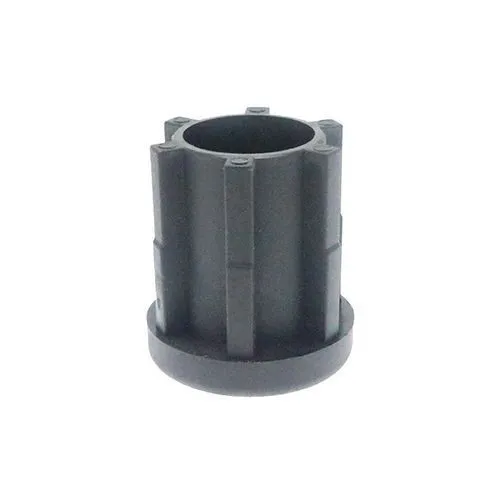 38mm Round Metal Threaded Tube Insert (M10 Thread) - 1.5mm Wall | Black Nylon