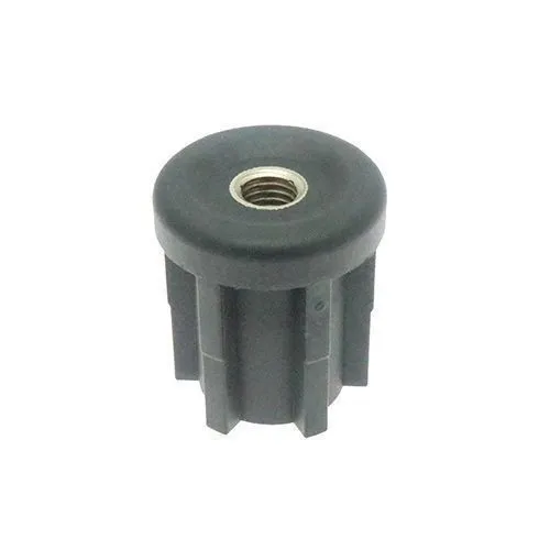 50mm Round Brass Threaded Tube Insert (M20 Thread) - 1.5mm Wall | Black Nylon