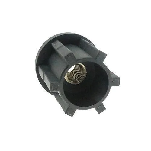 48mm Round Metal Threaded Tube Insert (M20 Thread) - 1.5mm Wall | Black Nylon