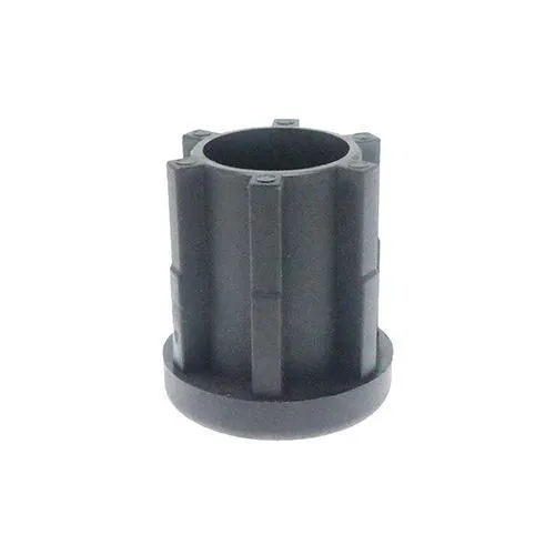 50mm Round Metal Threaded Tube Insert (M16 Thread) - 1.5mm Wall | Black Nylon
