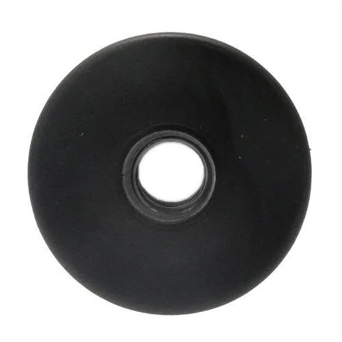 18mm Round Plastic Threaded Tube Insert (M10 Thread) - 1-1.5mm Wall | Black Polypropylene