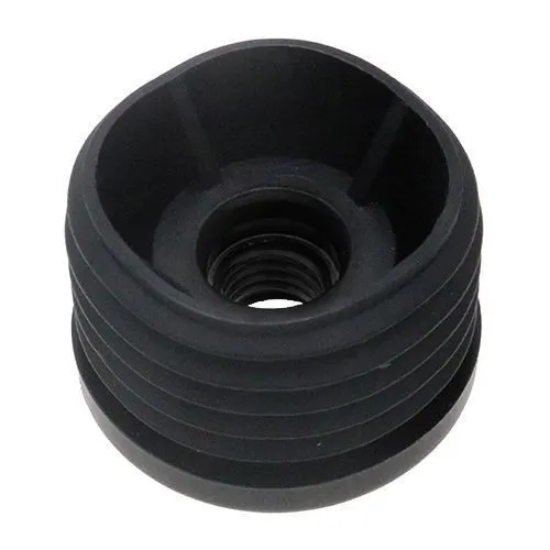 18mm Round Plastic Threaded Tube Insert (M10 Thread) - 1-1.5mm Wall | Black Polypropylene