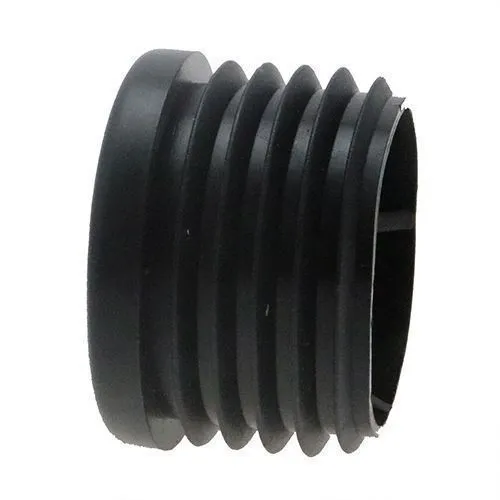 20mm Round Plastic Threaded Tube Insert (M10 Thread) - 1-1.5mm Wall | Black Polypropylene