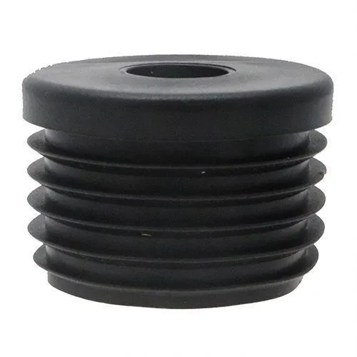 22mm Round Plastic Threaded Tube Insert (M10 Thread) - 1-1.5mm Wall | Black Polypropylene
