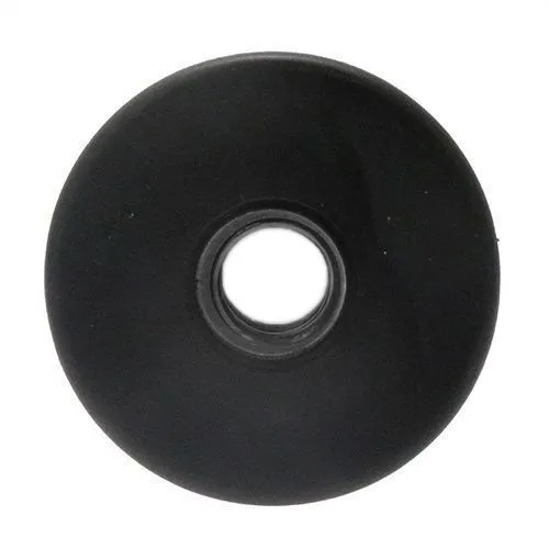 28mm Round Plastic Threaded Tube Insert (M10 Thread) - 1-1.5mm Wall | Black Polypropylene