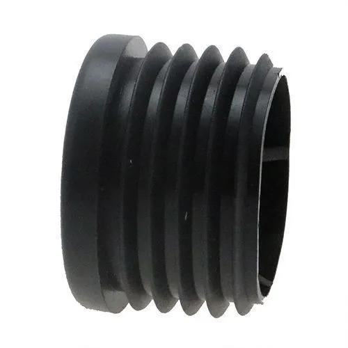 28mm Round Plastic Threaded Tube Insert (M10 Thread) - 1-1.5mm Wall | Black Polypropylene