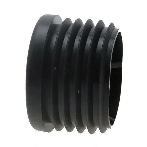 30mm Round Plastic Threaded Tube Insert (M10 Thread) - 1-1.5mm Wall | Black Polypropylene