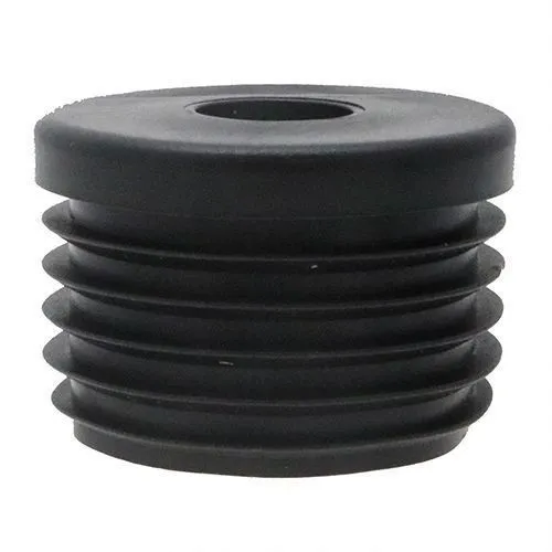 20mm Round Threaded Tube Insert (M8 Thread) - 1-1.5mm Wall | Black LDPE