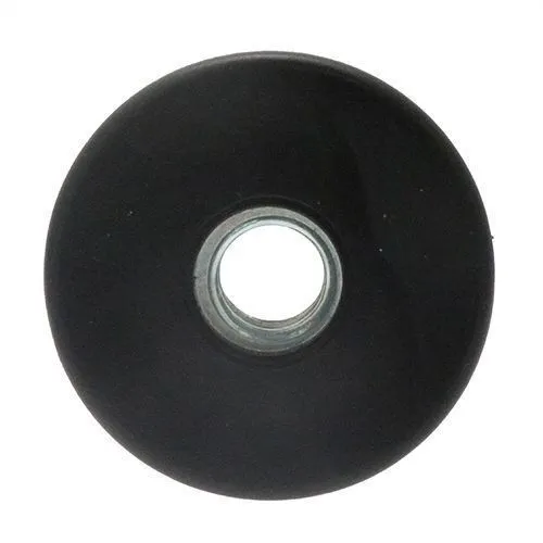 20mm Round Threaded Tube Insert (M8 Thread) - 1-1.5mm Wall | Black LDPE