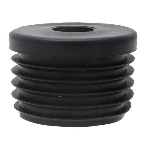 25mm Round Threaded Tube Insert (M8 Thread) - 1-1.5mm Wall | Black LDPE