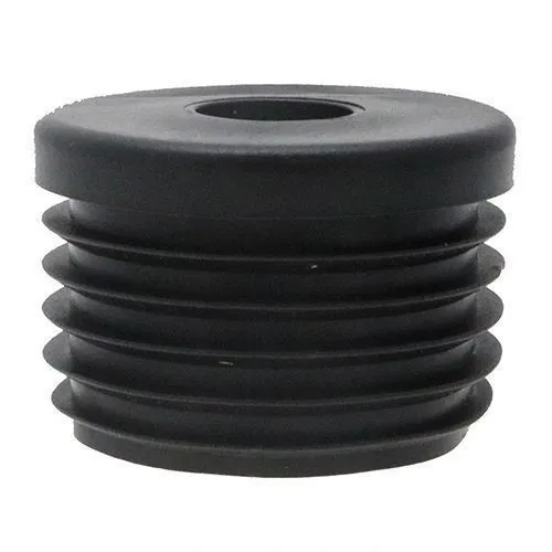 30mm Round Threaded Tube Insert (M10 Thread) - 1-1.5mm Wall | Black LDPE