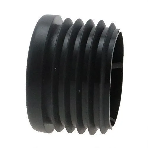 38mm Round Threaded Tube Insert (M10 Thread) - 1-1.5mm Wall | Black LDPE