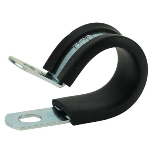 Rubber Lined P Clip 10mm BZP | Pipe & Cable Fixing