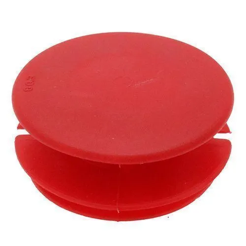 9.8-17.6mm Ribbed Pipe Plug (18mm Pipe OD) | Red LDPE