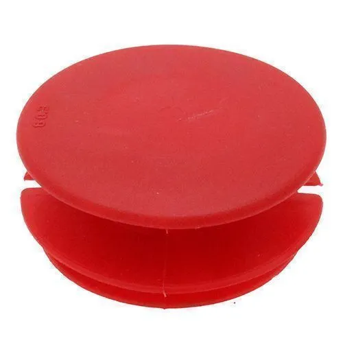 Ribbed Pipe End Plugs,28.0-28.5mm Pipe Outside Diameter- Red 
