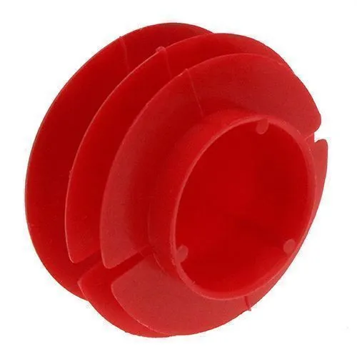 Ribbed Pipe End Plugs,30mm Pipe Outside Diameter- Red 