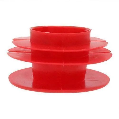29.3-54.7mm Ribbed Pipe Plug (50mm Pipe OD) | Red LDPE