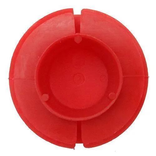 29.3-54.7mm Ribbed Pipe Plug (50mm Pipe OD) | Red LDPE