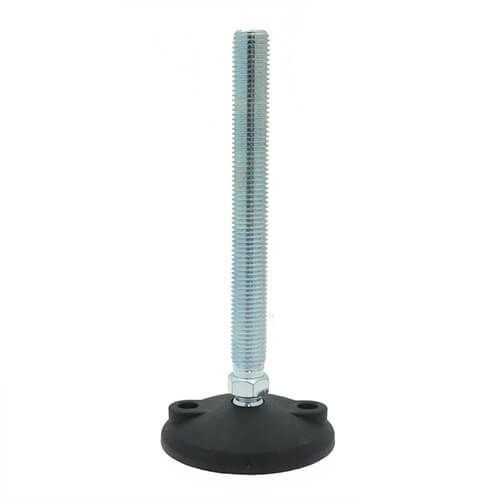 M16 x 100mm Bolt Down Levelling Foot - 80mm Anti-slip Base (20° Tilt) | 900kg Load