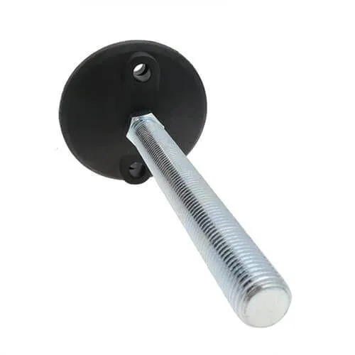 M16 x 100mm Bolt Down Levelling Foot - 80mm Anti-slip Base (20° Tilt) | 900kg Load