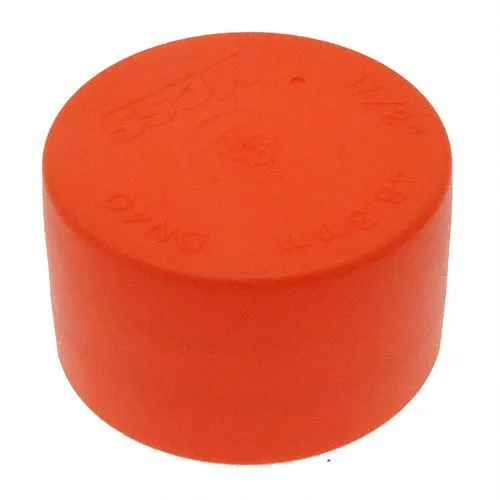 48.3mm x 30mm Pipe End Cap (Orange) 2.5mm Wall | LDPE