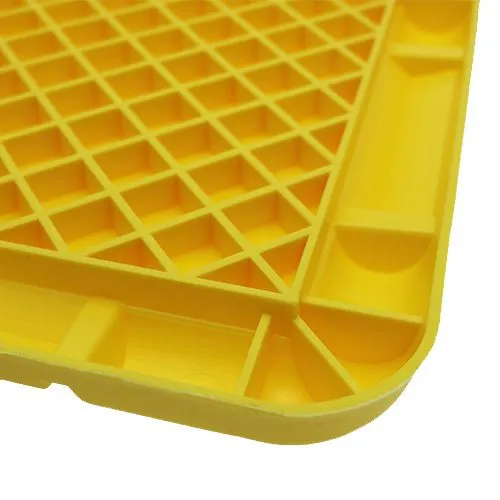 Yellow Scaffold Base Plate - HDPE Platsic