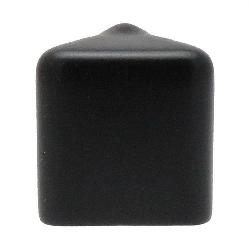 15.6 x 15.6mm - Square PVC Caps - 12.7mm Length - Black