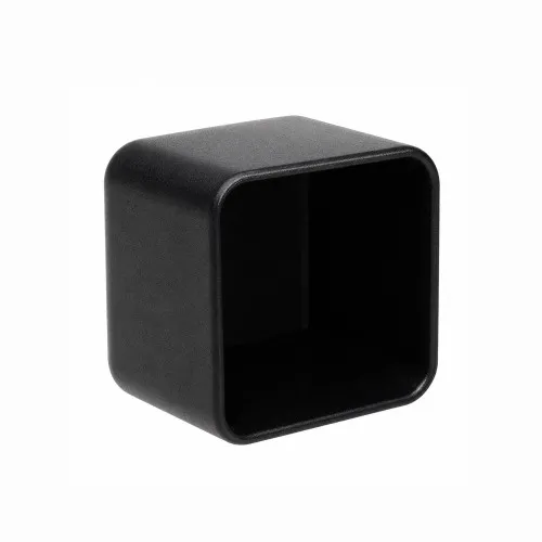 19mm x 19mm (Square) Plastic End Cap - Black | PVC