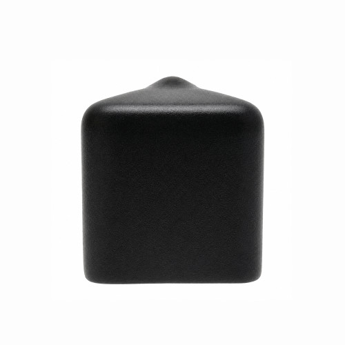 25.4mm x 25.4mm (Square) Plastic End Cap - Black | PVC