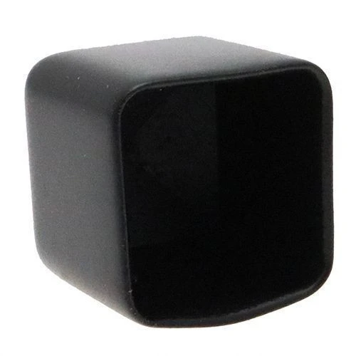 25.4 x 25.4mm - Square PVC Caps - 25.4mm Length - Black