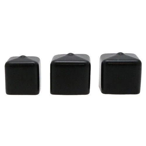 31.8 x 31.8mm - Square PVC Caps - 25.4mm Length - Black