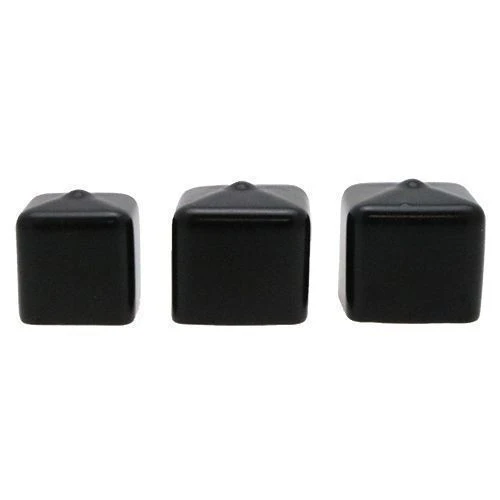 50.8 x 50.8mm - Square PVC Caps - 31.8mm Length - Black