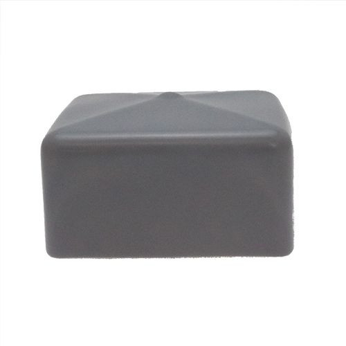 Grey Square PVC Cap, 80mm x 80mm, 38.1mm long - SCAP013