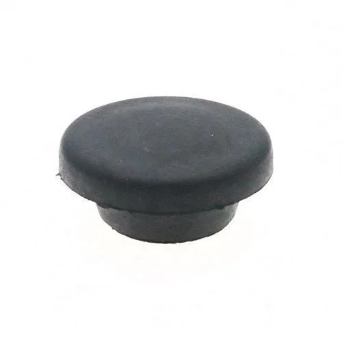 22mm Rubber Blanking Plug (Straight) - 0.8-2mm Panel | Black TPR