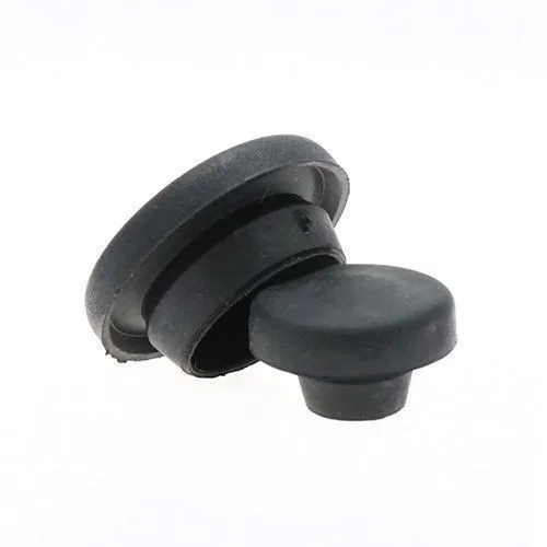22mm Rubber Blanking Plug (Straight) - 0.8-2mm Panel | Black TPR