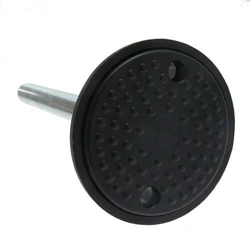 M16 x 150mm Bolt Down Levelling Foot - 80mm Anti-slip Base (20° Tilt) | 900kg Load