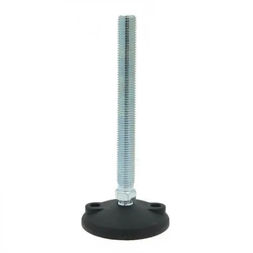 M16 x 100mm Bolt Down Levelling Foot - 100mm Anti-slip Base (20° Tilt) | 900kg Load
