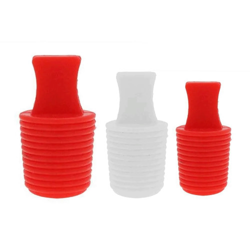 Silicone Ribbed Plugs, Heat Resistant, Flangeless, Rubber