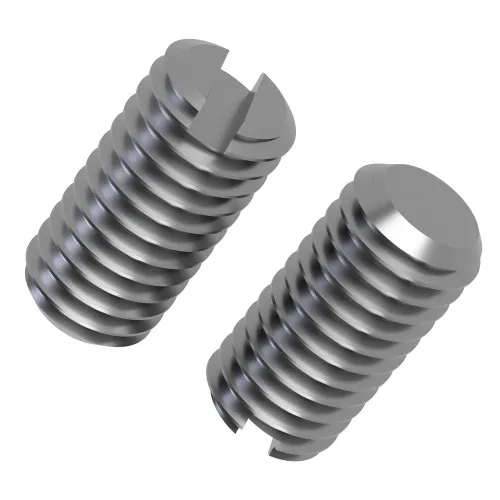 Slotted Grub Screw Flat DIN 551