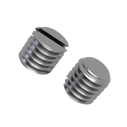 Slotted Grub Screws Flat DIN 551