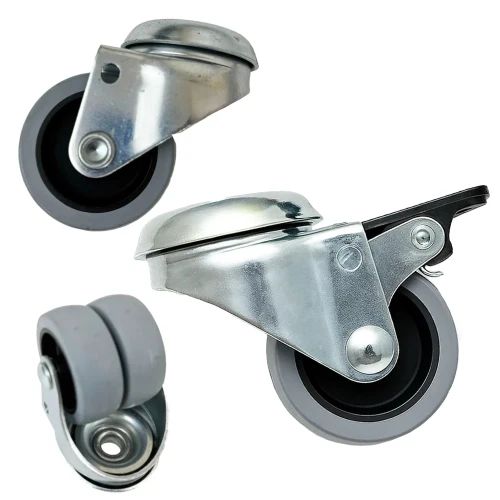 Grey TPE Twin Wheel Castors