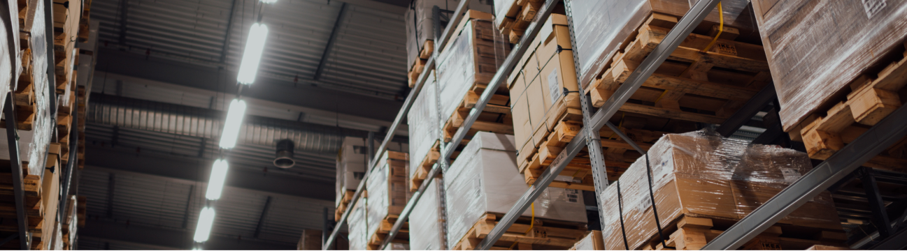 Boxes stores in warehouse