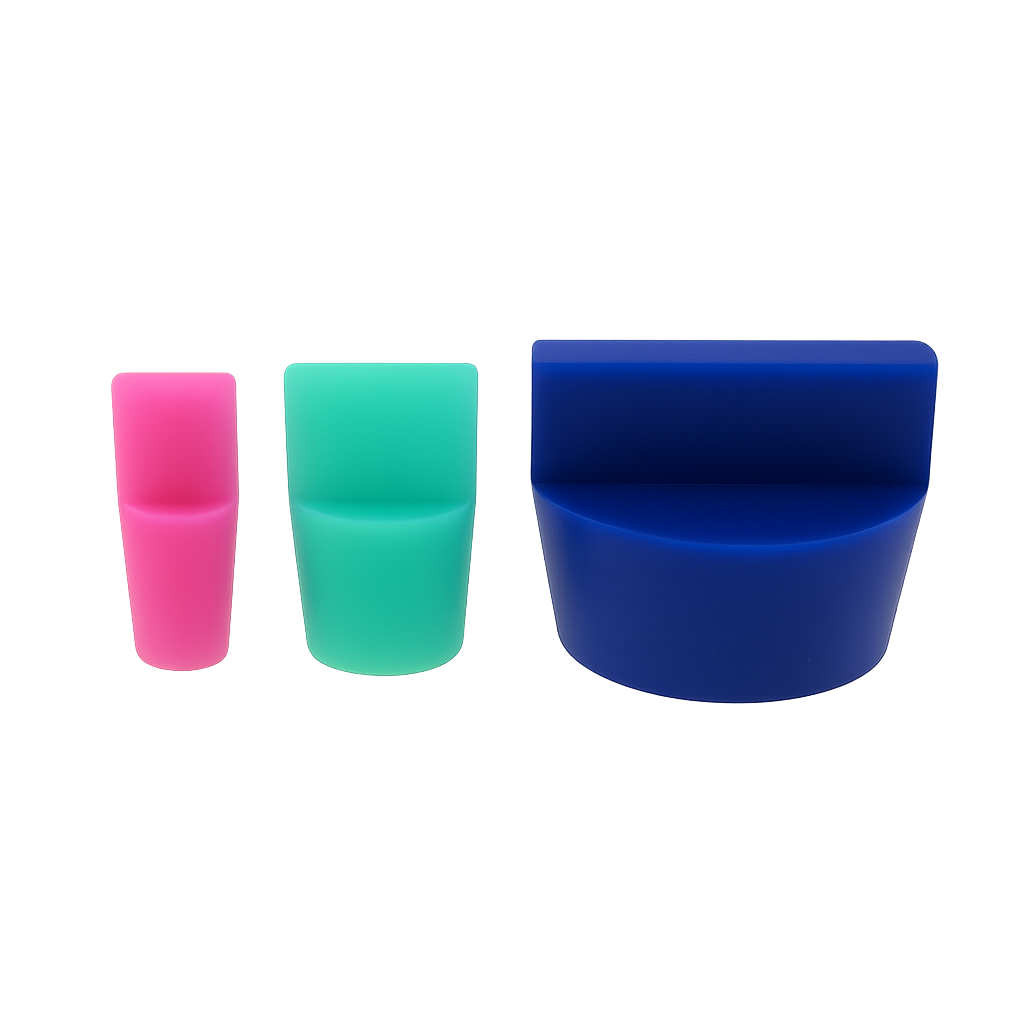 Silicone masking plugs with handles
